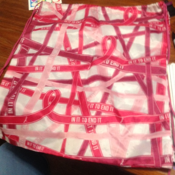 AVON Breast Cancer Crusade Drawstring Backpack and Scarf Set - Picture 6 of 6